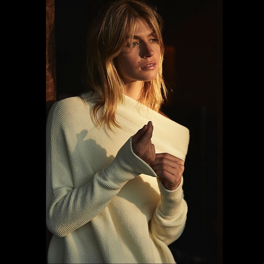 Free People Ottoman Slouchy Tunic in Ivory
